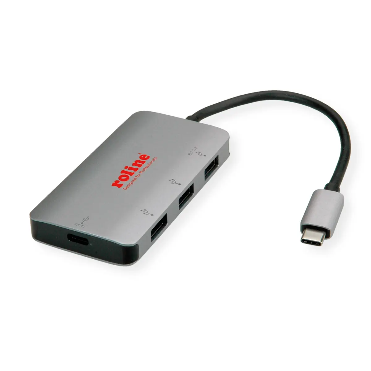 Produktfoto 1 von Roline, USB 3.2 USB-Hub, 4 USB Ports, USB C, USB, USB-Bus, 100 x 40 x 10mm