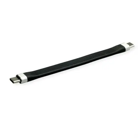 Produktfoto 1 von Roline Stecker USB-Kabel, USB Typ C Stecker / USB Typ C, 110 mm USB 3.2 Schwarz
