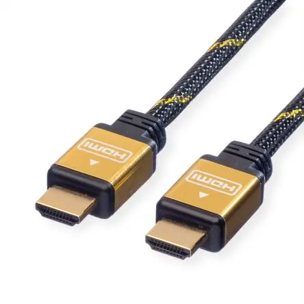 Produktfoto 1 von Roline ROLINE GOLD HDMI-Hochgeschwindigkeit HDMI-Kabel A HDMI Stecker B HDMI Stecker, 1.5 m, Gold, Schwarz