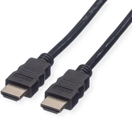 Produktfoto 1 von Roline HDMI-Hochgeschwindigkeit HDMI-Kabel A HDMI Stecker B HDMI Stecker, 1.5 m, Schwarz