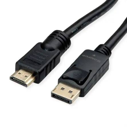 Produktfoto 1 von Roline, Stecker DisplayPort-Kabel A HDMI B UHDTV - Stecker, 10 m