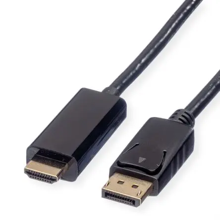 Produktfoto 1 von Roline, Stecker DisplayPort-Kabel A HDMI B UHDTV - Stecker, 5 m