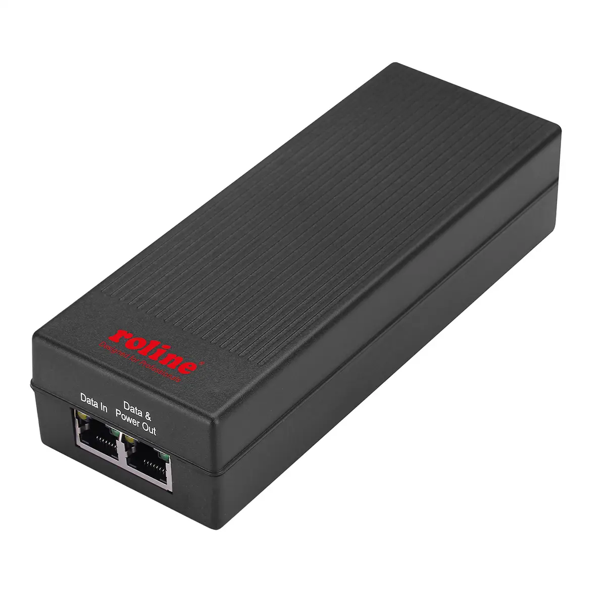 Produktfoto 1 von Roline PoE Injektor 100 to 240 V dc Input / 46 to 52 V dc Output, 650 mA 30 W 1 Port 62 mm B. 165 mm T.