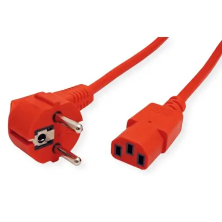 Produktfoto 1 von Roline Netzkabel, A Gerade, B Gerade, 1.8 m Rot, 250V ac