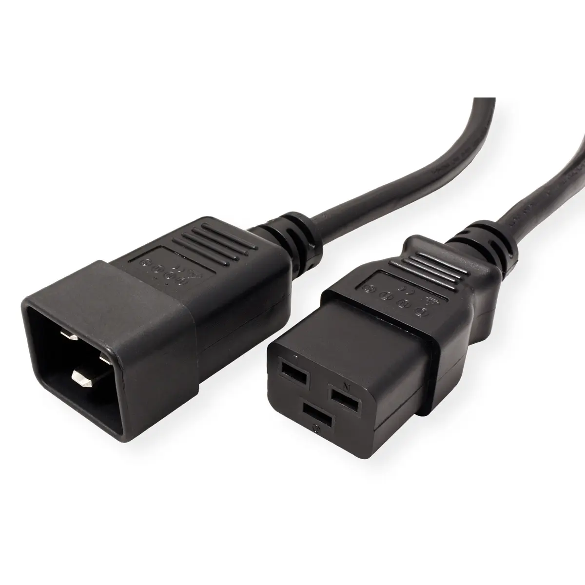 Produktfoto 1 von Roline Netzkabel, A IEC C19, B IEC C20, 2 m, 250 V