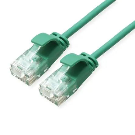 Produktfoto 1 von Roline 21.15 Cat6a Ethernet-Kabel, 1 m, Grün 8 Ungeschirmt, Aussen ø 3.4 mm Außen-ø , Raucharm halogenfrei