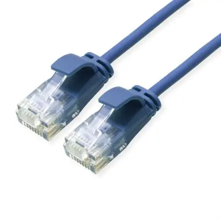 Produktfoto 1 von Roline 21.15 Cat6a Ethernet-Kabel, 1 m, Blau 8 Ungeschirmt, Aussen ø 3.4 mm Außen-ø , Raucharm halogenfrei