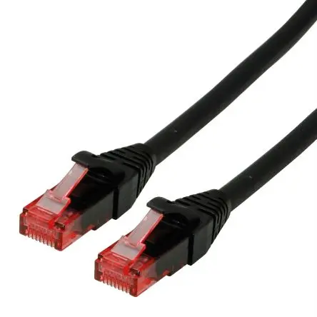 Produktfoto 1 von Roline Kat. 6 Ethernet-Kabel, 1.5 m, Schwarz Ungeschirmt Ungeschirmt, Raucharm halogenfrei