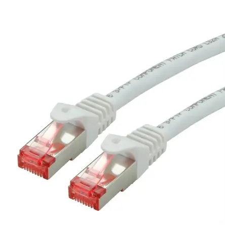 Produktfoto 1 von Roline Cat6a Ethernet-Kabel, 1.5 m, Weiß S/FTP Geschirmt, Raucharm halogenfrei