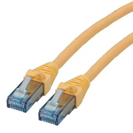Produktfoto 1 von Roline Cat6a Cat6a Ethernet-Kabel, 1.5 m, Gelb Ungeschirmt Ungeschirmt, Raucharm halogenfrei