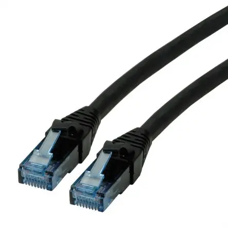Produktfoto 1 von Roline Cat6a Cat6a Ethernet-Kabel, 1.5 m, Schwarz Ungeschirmt Ungeschirmt, Raucharm halogenfrei