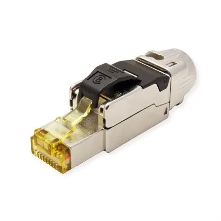Produktfoto 1 von Roline Connectors RJ-45 Stecker Cat8 RJ45 Stecker, 1-Port 1-polig Draht Gerade