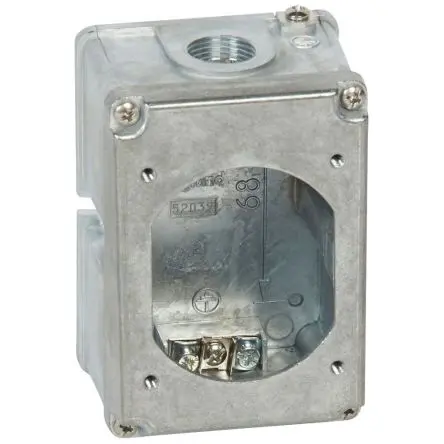 Produktfoto 1 von Legrand Einbaubox, 1-fach, Metall, 74mm, 58 mm IP44 Wand, 106 mm, Schwarz