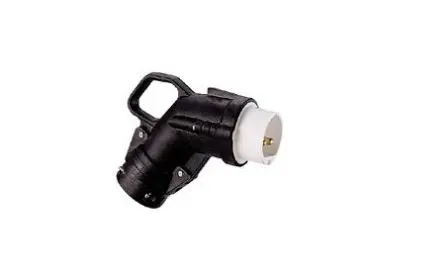 Produktfoto 1 von Legrand HYPRA Leistungssteckverbinder Weiß 2P, 50V Abgewinkelt IP44 16A