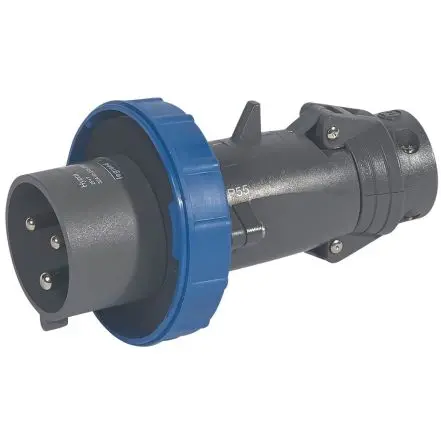 Produktfoto 1 von Legrand HYPRA Leistungssteckverbinder Blau 2P+PE, 250V IP67 32A