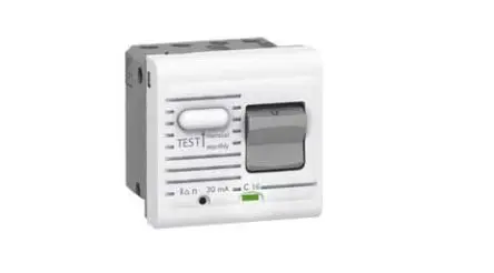 Produktfoto 1 von Legrand MosaicTM 775 FI/LS-Schalter (RCBO) 10A, 2-polig Kurve C, Empfindlichkeit 30 mA
