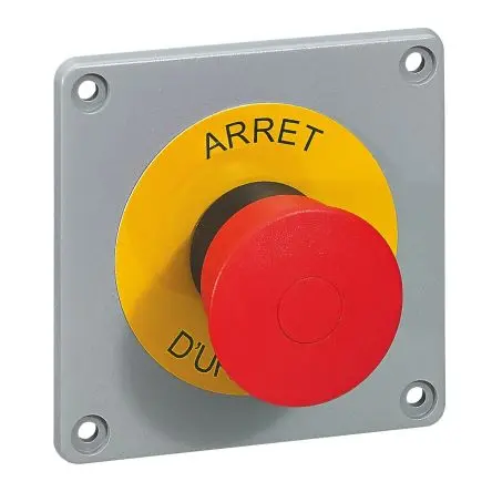 Produktfoto 1 von Legrand Not-Aus-Drucktaster, Panel, 1 Schließer, Rot IP66, 405mm