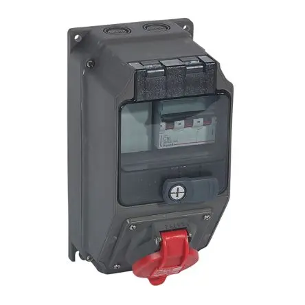 Produktfoto 1 von Legrand HYPRA Buchse Grau 3P+N+PE, 415V, Wand IP44 16A