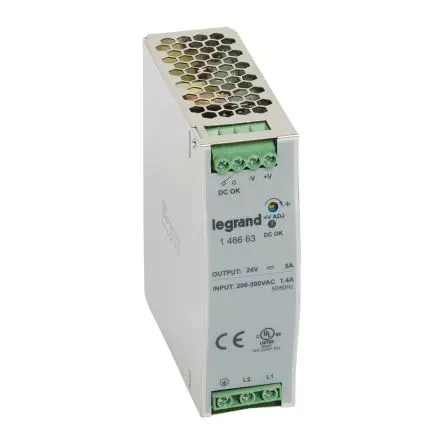 Produktfoto 1 von Legrand DIN-Schienen Netzteil 500V / 5 A 24V dc 120 W