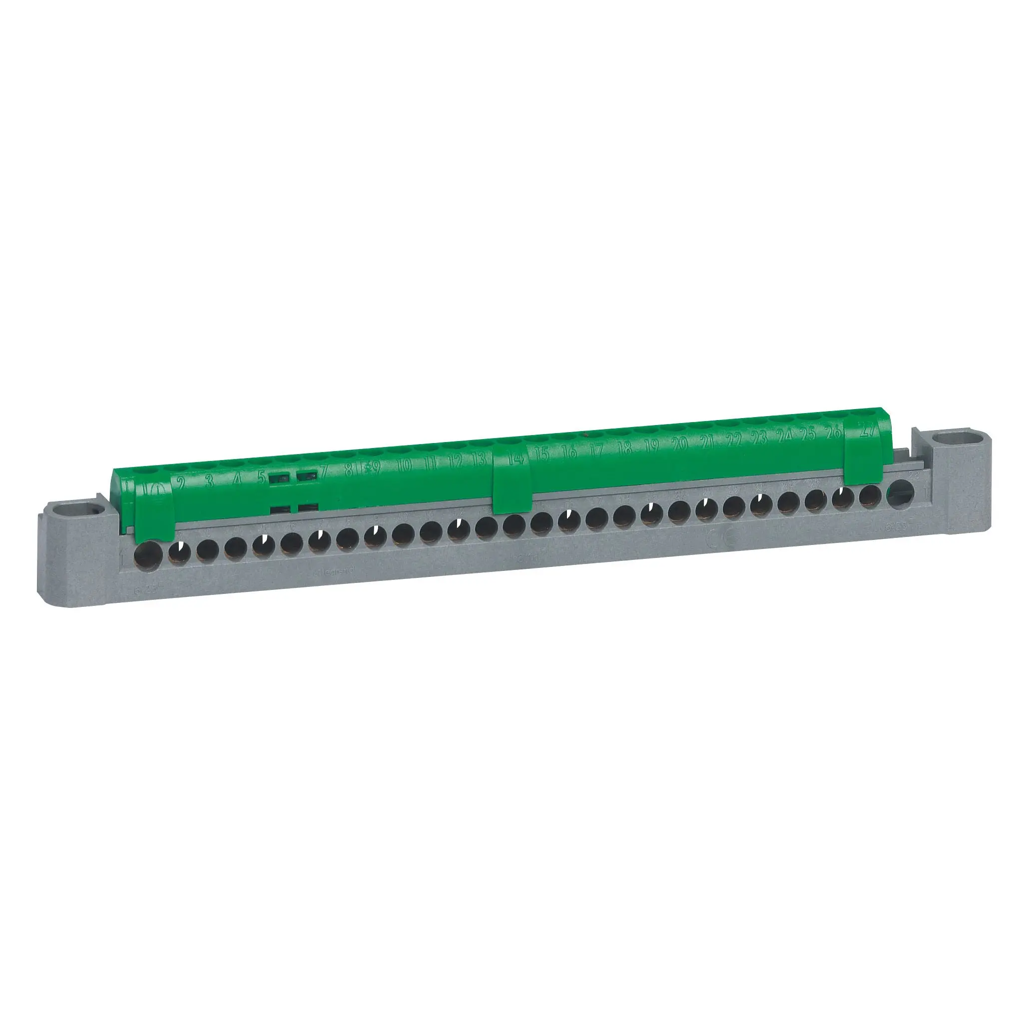 Produktfoto 1 von Legrand Schutzleiterklemme, DIN-Hutschiene, 6 to 25 mm² Schraubbefestigung, Grün