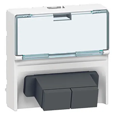 Produktfoto 1 von Legrand MOSAIC LWL-Adapter, SC-Optikadapter, Multimodus, Duplex, Weiß