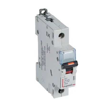 Produktfoto 1 von Legrand DX3 Schutzschalter Typ Z, Pol 1-polig 10A 230V ac, Abschaltvermögen 25 kA DX3 400 V dc