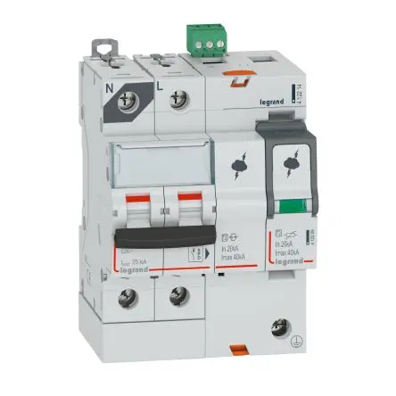 Produktfoto 1 von Legrand, Überspannungsableiter, 1-phasig, 2.5 kV 40 kA DIN-Hutschiene