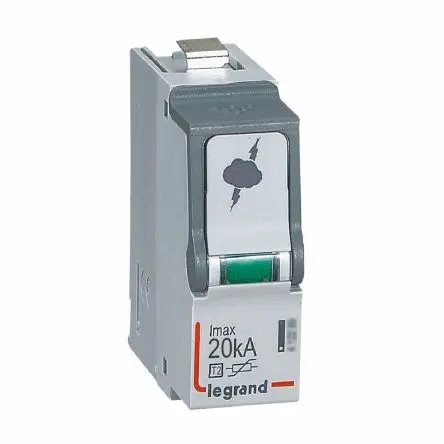 Produktfoto 1 von Legrand, Überspannungsableiter, 1-phasig, 1.2 kV 20 kA DIN-Hutschiene