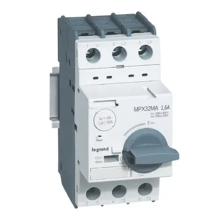 Produktfoto 1 von Legrand MPX Schutzschalter, Pol 3-polig 1.6A 790V ac, Abschaltvermögen 100 kA MPX