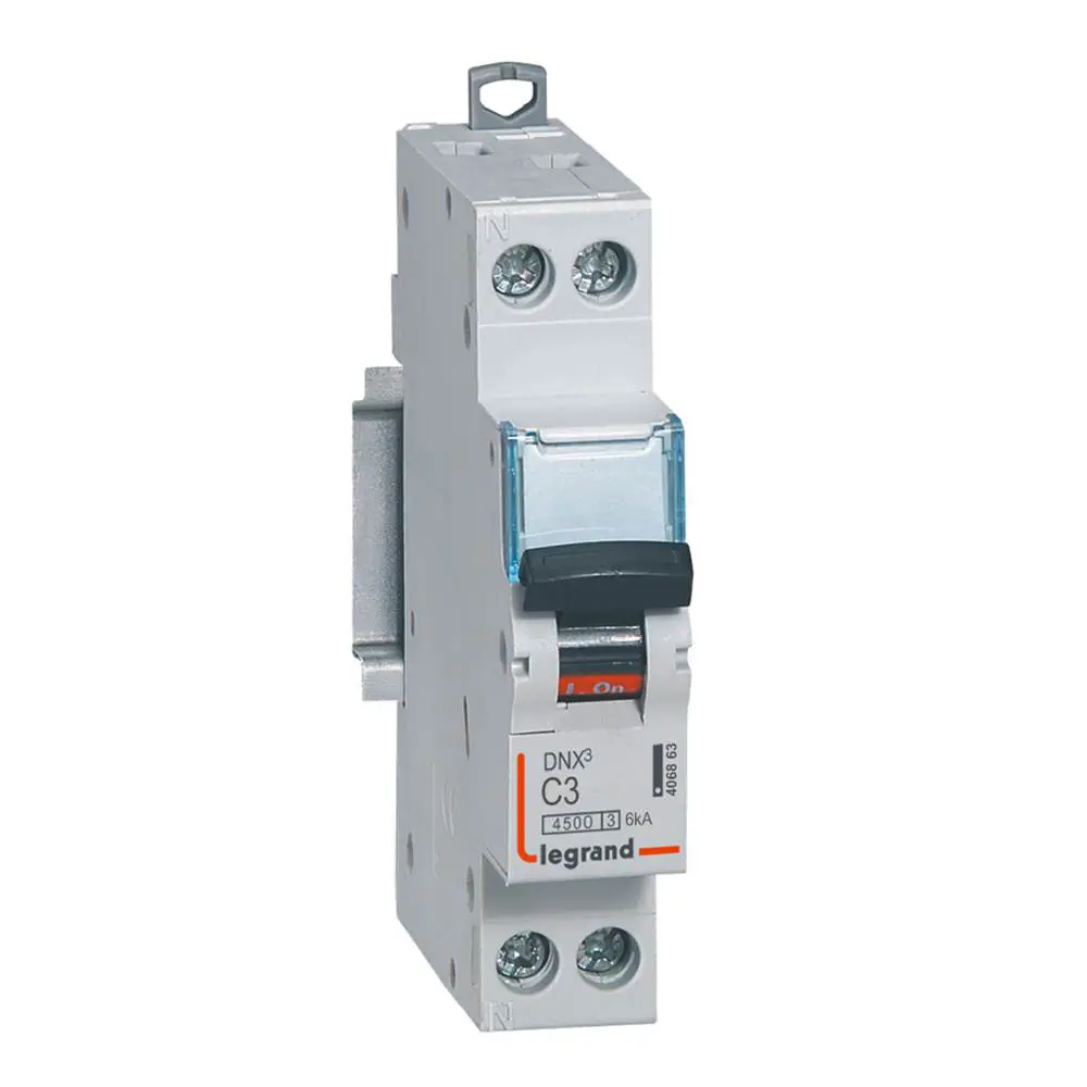 Produktfoto 1 von Legrand DNX3 Schutzschalter Typ C, Pol 2-polig 3 A 230 V ac, Abschaltvermögen 6 kA DNX3