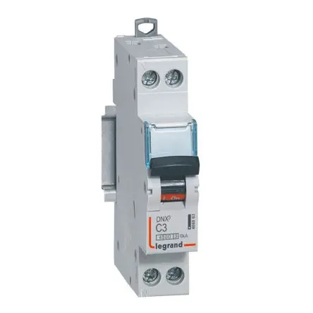 Produktfoto 1 von Legrand DNX3 Schutzschalter Typ C, Pol 2-polig 3A 230V ac, Abschaltvermögen 6 kA DNX3