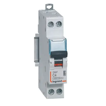 Produktfoto 1 von Legrand DNX3 Schutzschalter Typ C, Pol 2-polig 4A 230V ac, Abschaltvermögen 6 kA DNX3