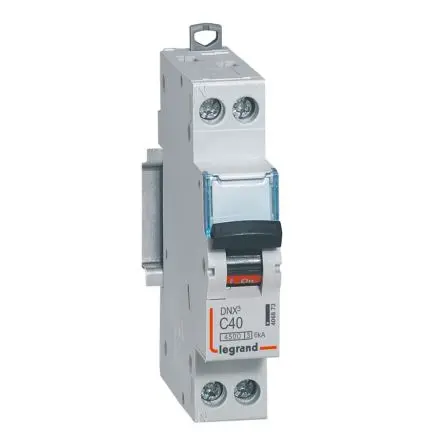 Produktfoto 1 von Legrand DNX3 Schutzschalter Typ C, Pol 1-polig 40A 230V ac, Abschaltvermögen 6 kA DNX3