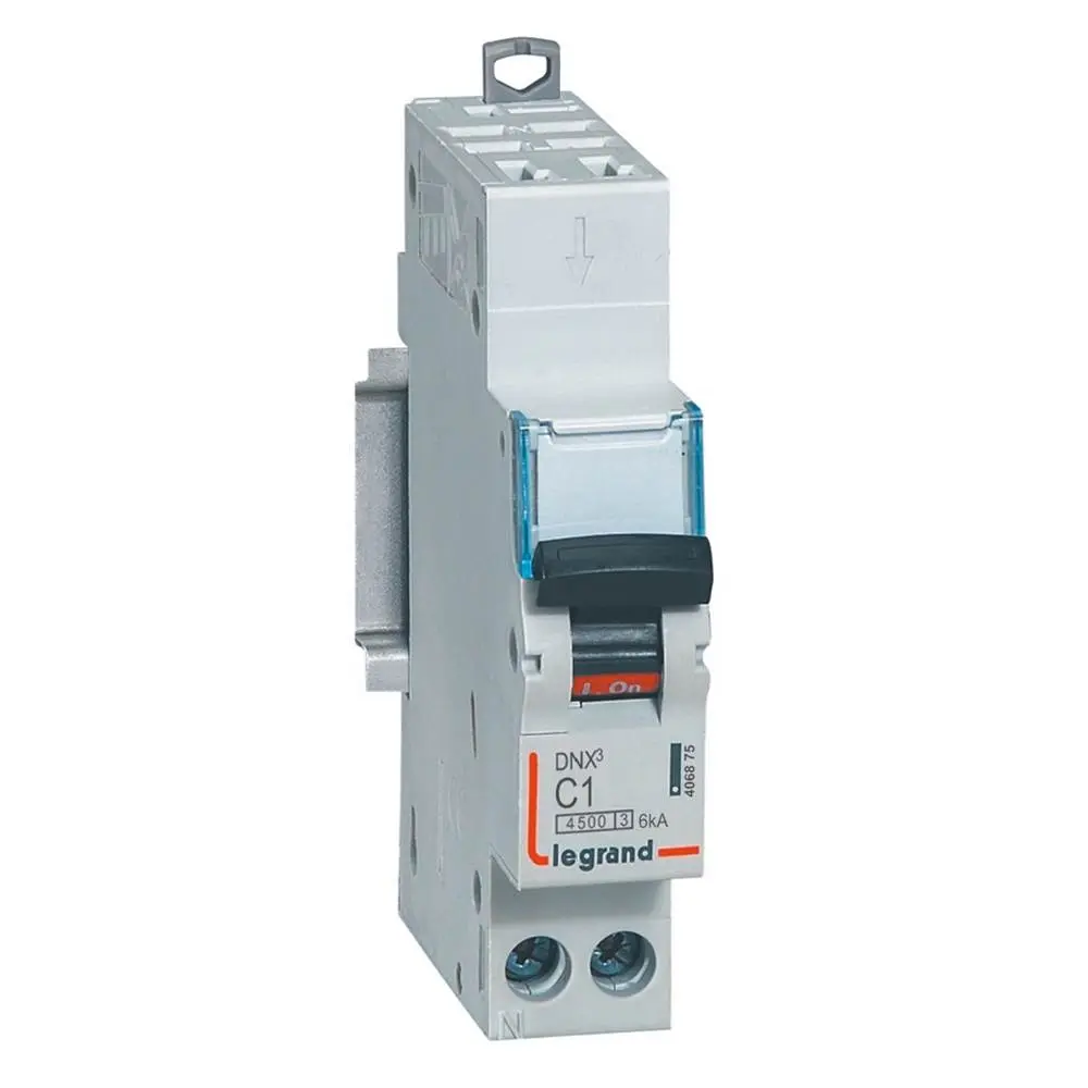 Produktfoto 1 von Legrand DNX3 Schutzschalter Typ C, Pol 1-polig 1 A 230 V ac, Abschaltvermögen 6 kA DNX3