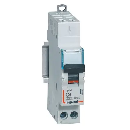 Produktfoto 1 von Legrand DNX3 Schutzschalter Typ C, Pol 1-polig 4A 230V ac, Abschaltvermögen 6 kA DNX3