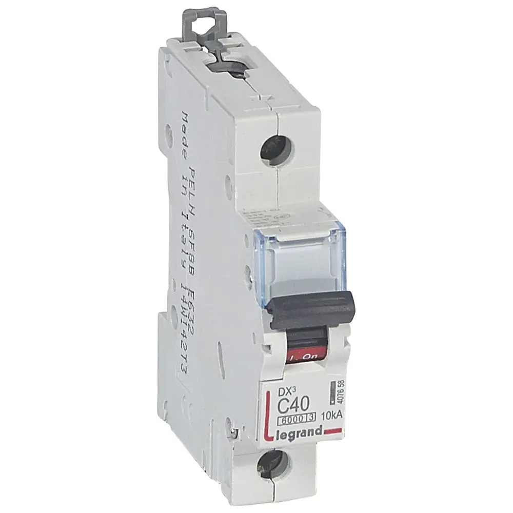 Produktfoto 1 von Legrand DX3 Schutzschalter Typ C, Pol 1-polig 40 A 230 V ac, Abschaltvermögen 10 kA DX3 400 V dc