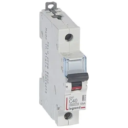 Produktfoto 1 von Legrand DX3 Schutzschalter Typ C, Pol 1-polig 40A 230V ac, Abschaltvermögen 10 kA DX3 400 V dc