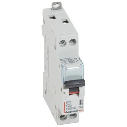 Produktfoto 1 von Legrand DX3 Schutzschalter Typ C, Pol 2-polig 8A 230V ac, Abschaltvermögen 10 kA DX3 400 V dc