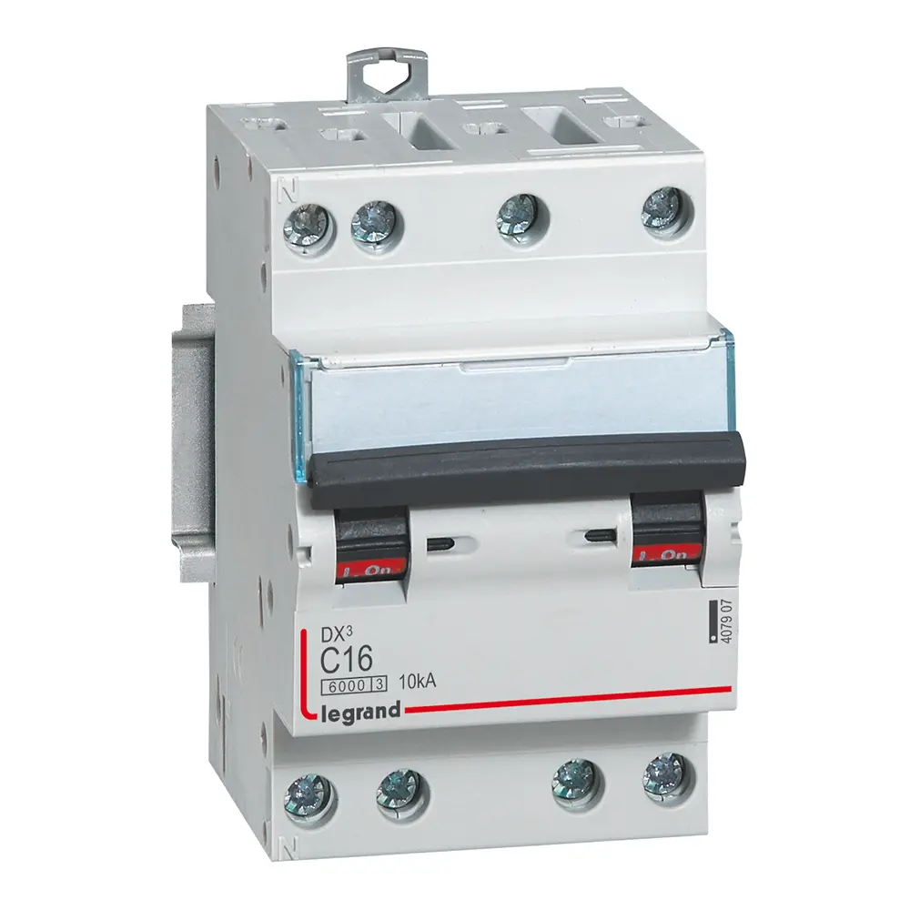 Produktfoto 1 von Legrand DX3 Schutzschalter Typ C, Pol 4-polig 16 A 400 V ac, Abschaltvermögen 10 kA DX3 400 V dc