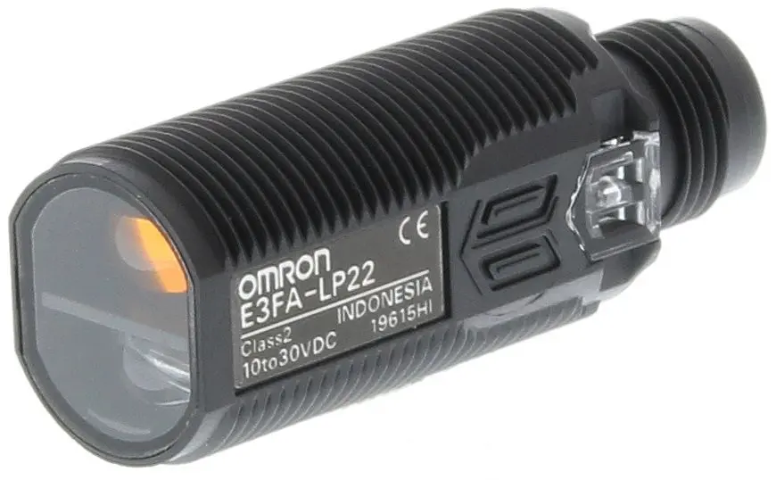 Omron zylindrisch Optischer Sensor, Hintergrundunterdrückung, Bereich 200 mm, PNP Ausgang, DC, Hell-/dunkelschaltend