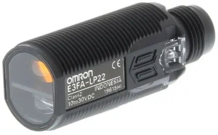 Produktfoto 1 von Omron E3FA Zylindrisch Optischer Sensor, Hintergrundunterdrückung, PnP Ausgang