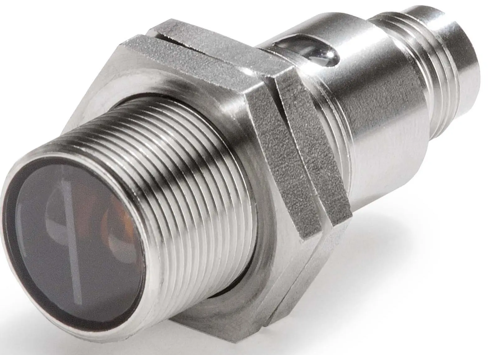 Produktfoto 1 von Omron E3FC zylindrisch Optischer Sensor, Polarisierte Retroreflexion, Bereich 300 mm, PNP Ausgang, Steckverbinder M12