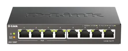 Produktfoto 1 von D-Link 8-Port Gigabit PoE Unmanaged Desktop Switch Gigabit-Switch 8-Port Unmanaged Power Over Ethernet