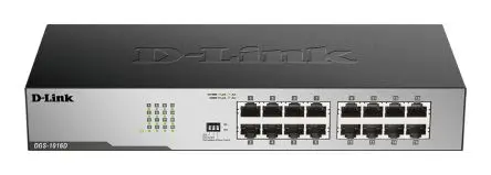 Produktfoto 1 von D-Link 16-Port Gigabit Unmanaged Desktop Switch Gigabit-Switch 16-Port Unmanaged Power Over Ethernet