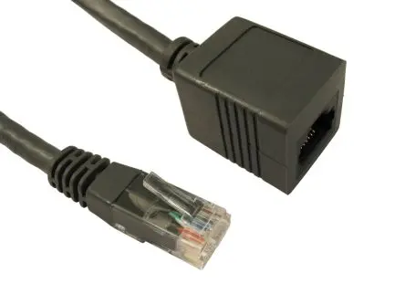 Produktfoto 1 von RS PRO Kat. 6 Ethernet-Kabel, 10 m, Grau UTP Stecker, A RJ45 Buchse, B RJ45, Polyvinylchlorid