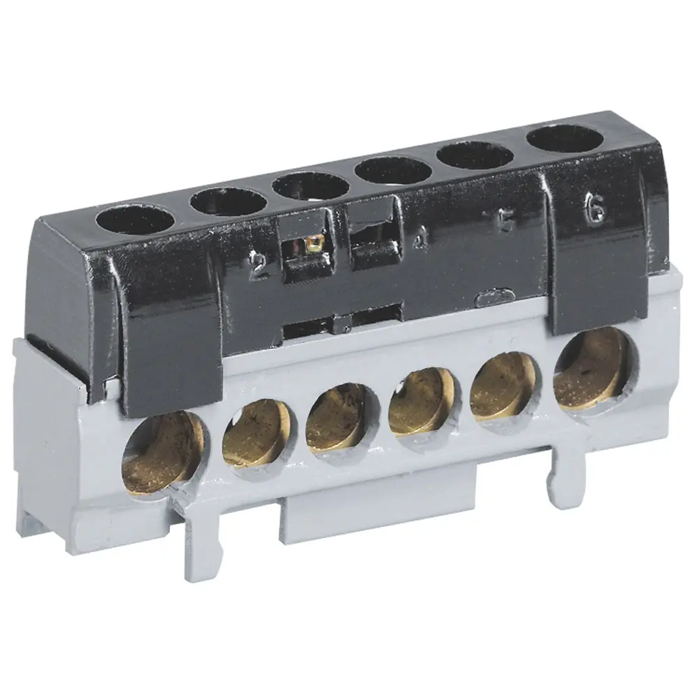 Produktfoto 1 von Legrand Verteilerblock / 400 V 100A Schwarz, IP2X