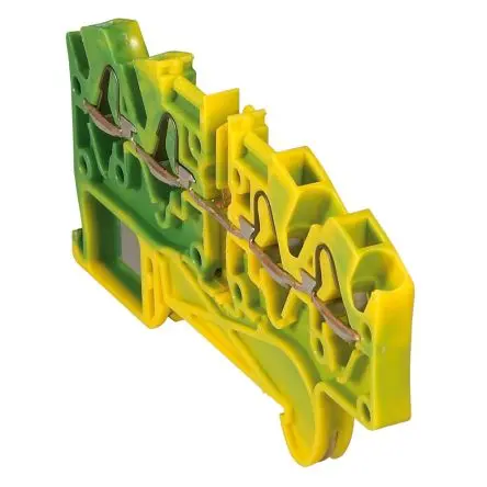 Produktfoto 1 von Legrand Anschlussklemmenblock Grün, Gelb, 4mm², 800V Federanschlussklemme ATEX