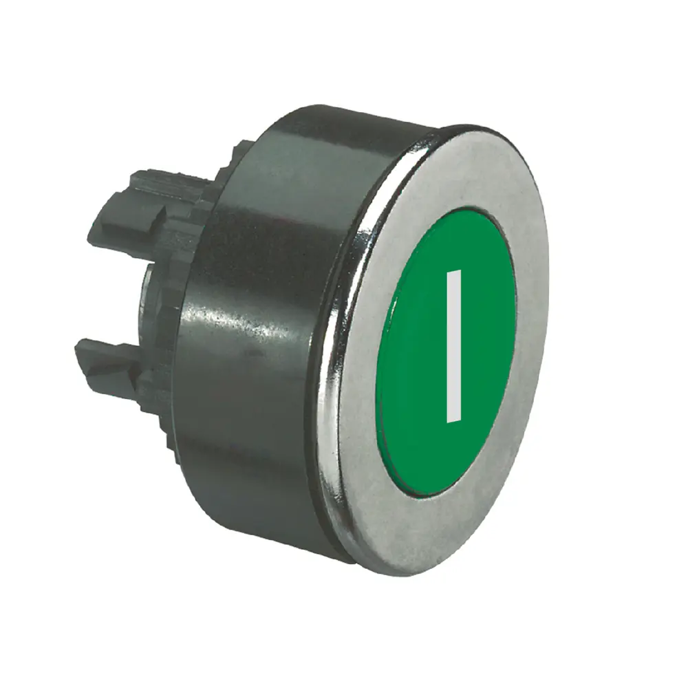 Produktfoto 1 von Legrand Druckschalter Ø 30.75 mm, Grün Flach Rund, IP66