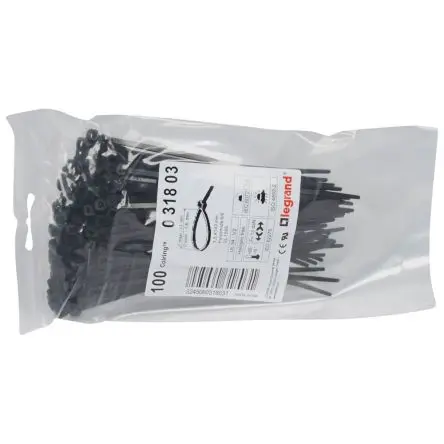 Produktfoto 1 von Legrand Colson Kunststoff Kabelbinder Schwarz 3.5mm x 140 mm