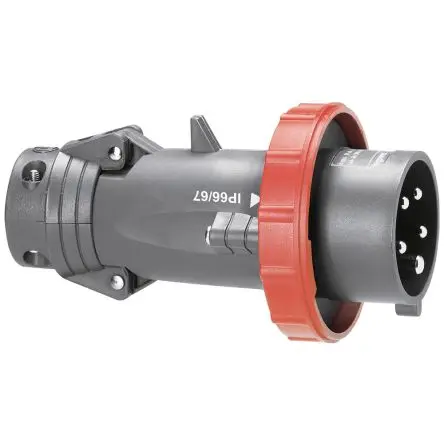 Produktfoto 1 von Legrand HYPRA Leistungssteckverbinder Rot 3P+N+PE, 415V, Kabel Gerade IP67 16A